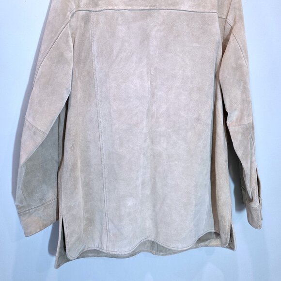Eddie Bauer Light Tan Suede Button Up Barn Jacket Size M - Picture 4 of 9